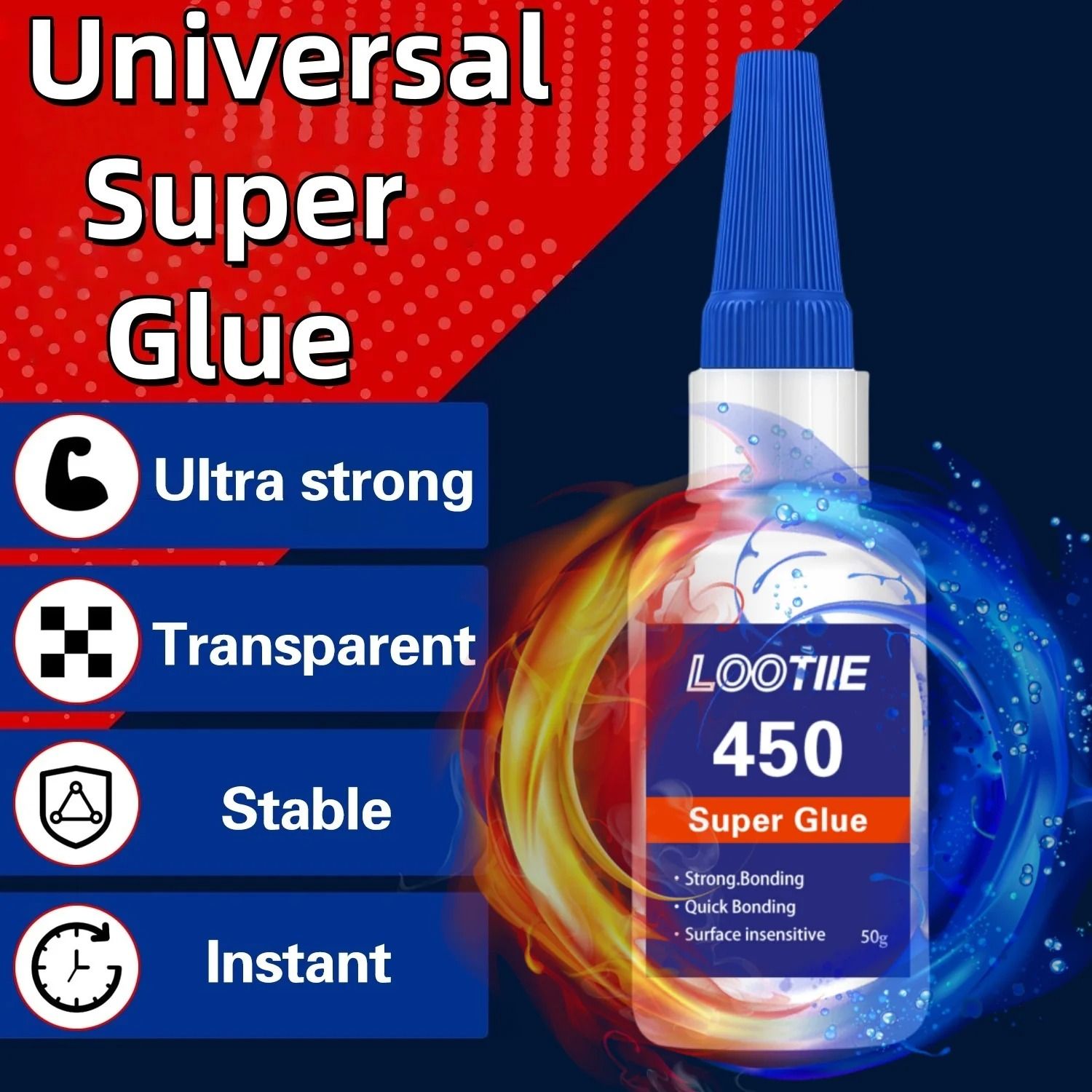 50g (1.76oz) Multi-Purpose Super Glue – Transparent Strong Adhesive