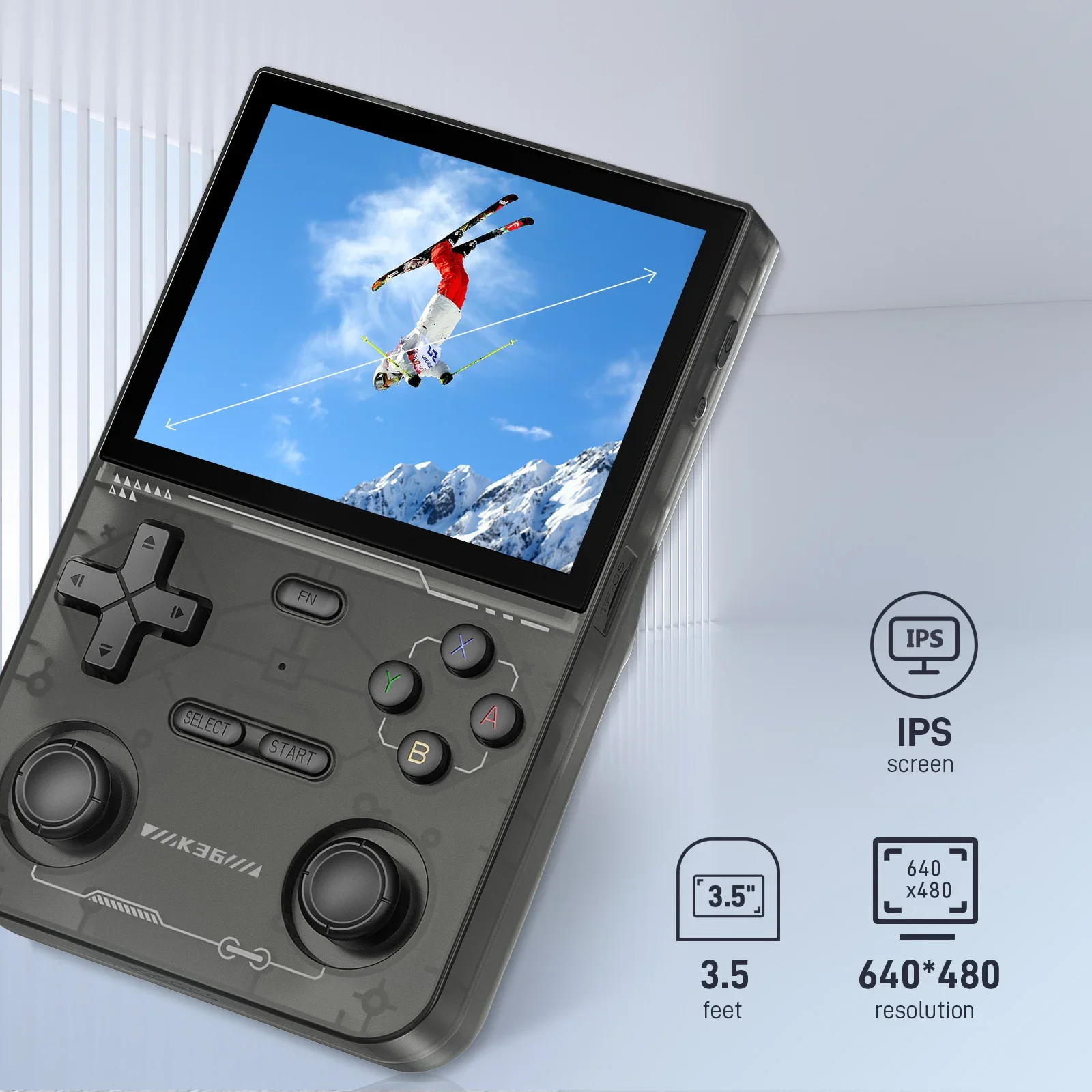 Portable Handheld Game Console IPS Screen, Classic Games, Open Source Memory, for Gaming Enthusiasts