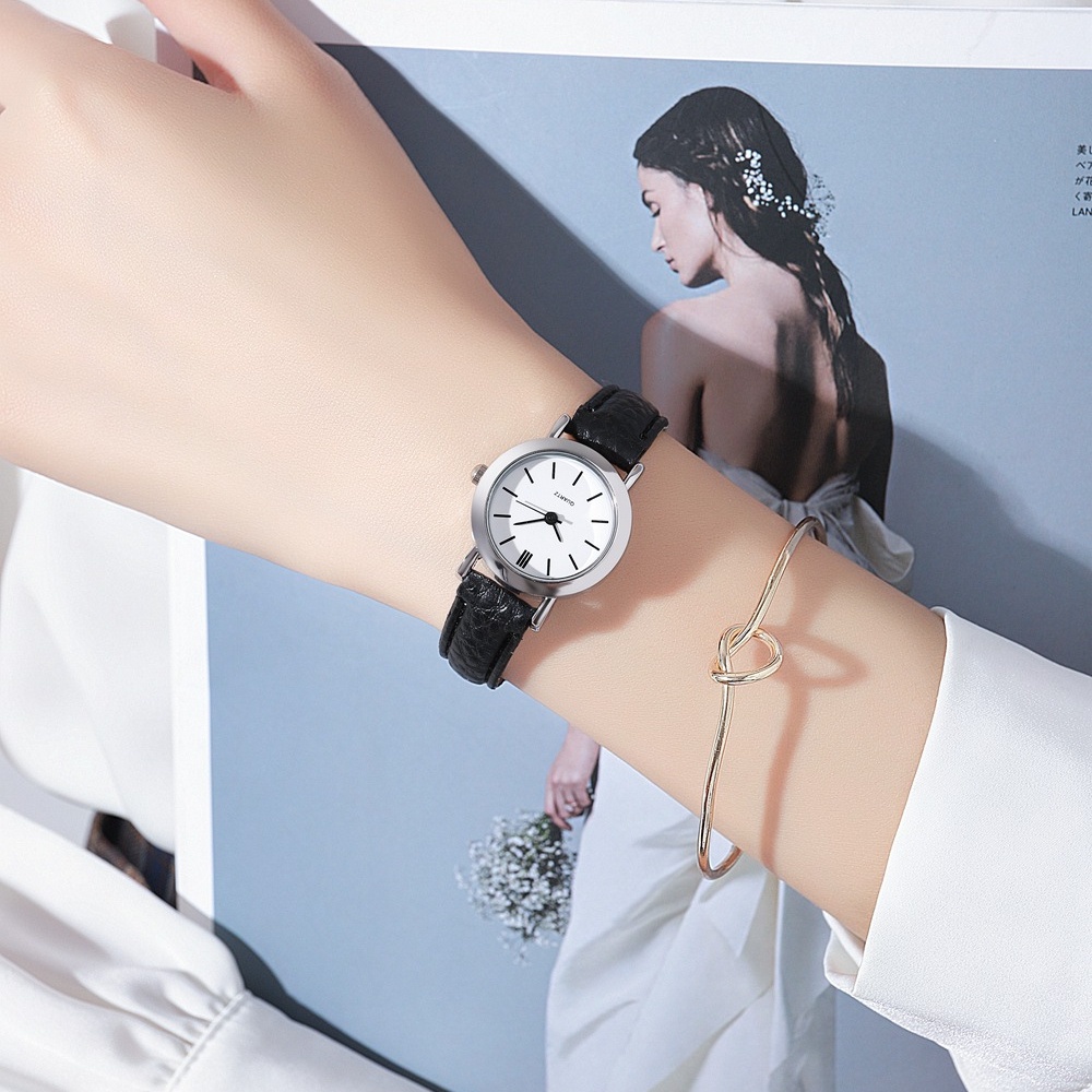 Small Dial Womens Quartz Watch with Casual Leather Band Fashionable, Elegant, and Durable