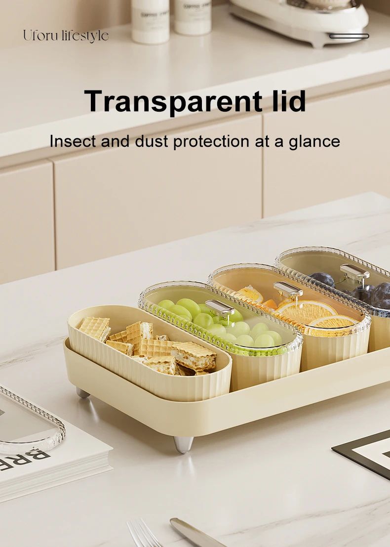 Home Living Fruit and Snack Bowl with Lid