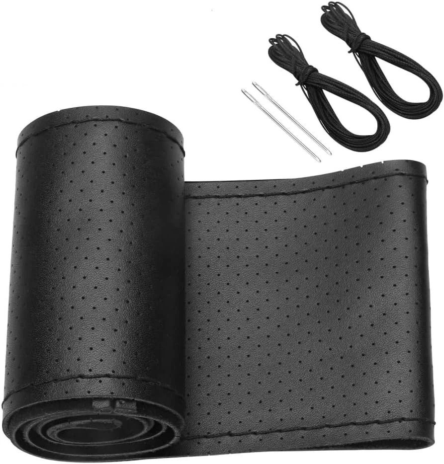 Genuine Leather DIY Car Steering Wheel Cover – Anti-slip