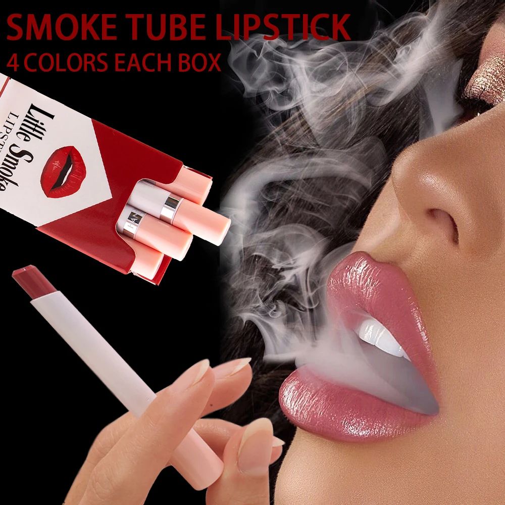 Handaiyan Velvet Matte Lipstick Set – Long-Lasting Small Cigarette Lipsticks, 4pcs