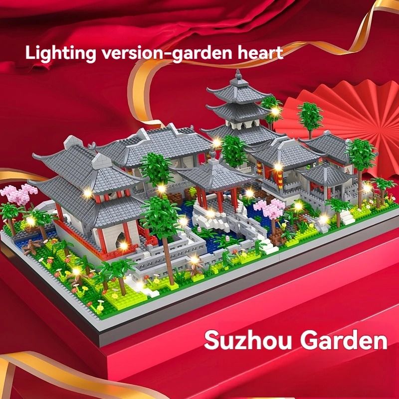 Micro Suzhou Garden Building Blocks – Traditional Chinese Architecture – High-Yield Creative Interaction Hub