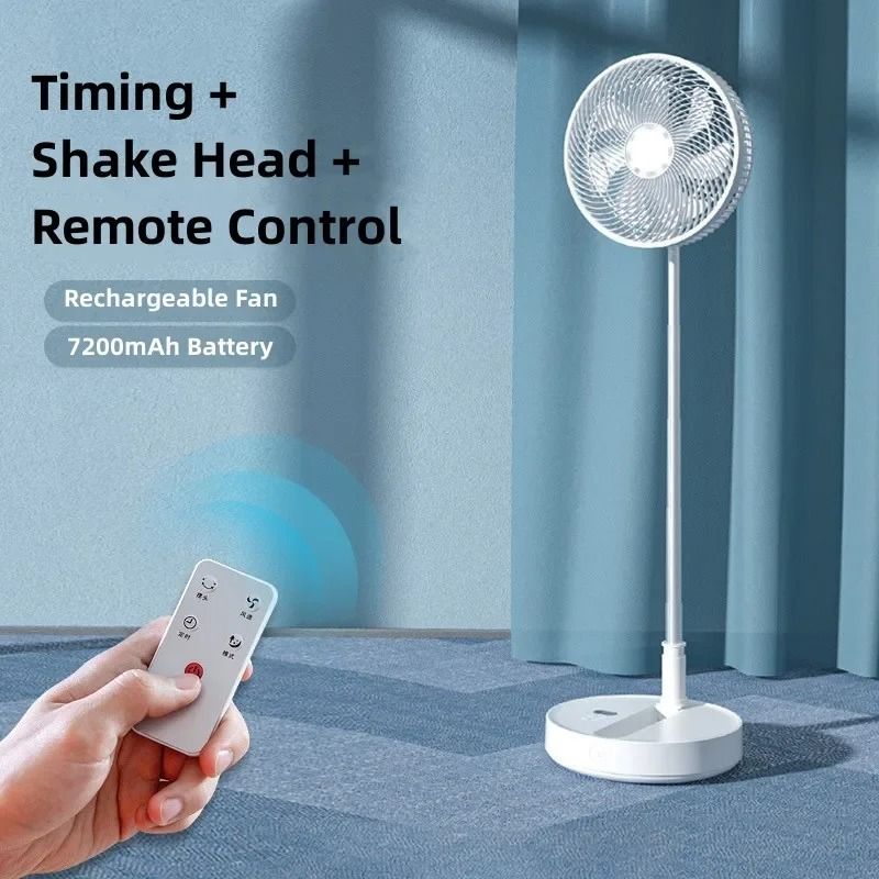 P30 10800mAh USB Folding Portable Fan 12 Inch Wireless Cooling Table and Floor Fan