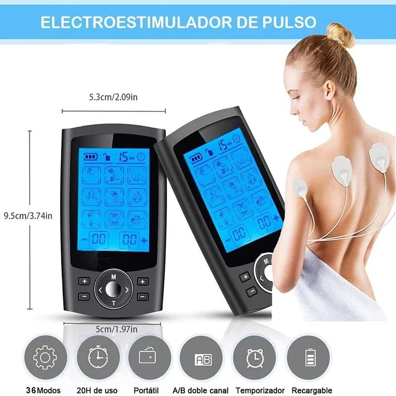 36 Mode TENS EMS Electric Muscle Stimulator Digital Therapy Slimming Device