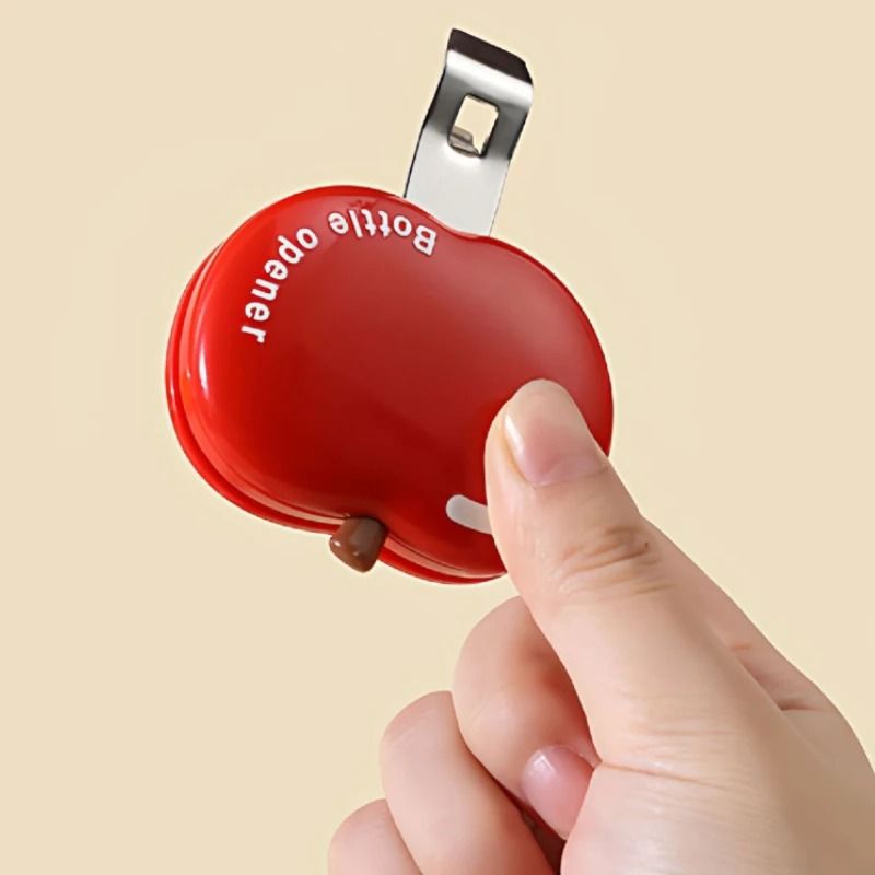 3-in-1 Magnetic Apple-Shaped Bottle Opener & Sealing Clip
