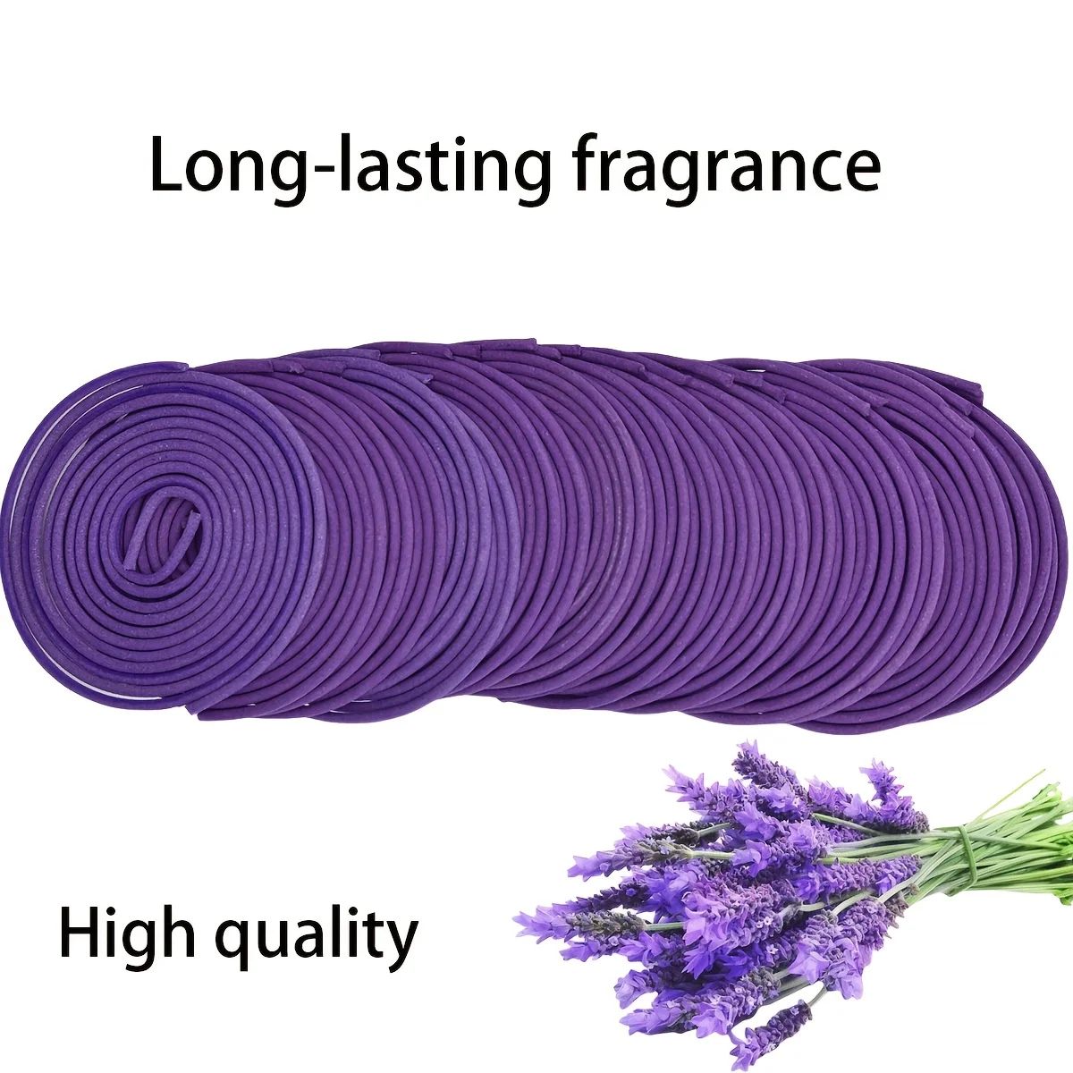 50Pcs Lavender Scented Spiral Candles