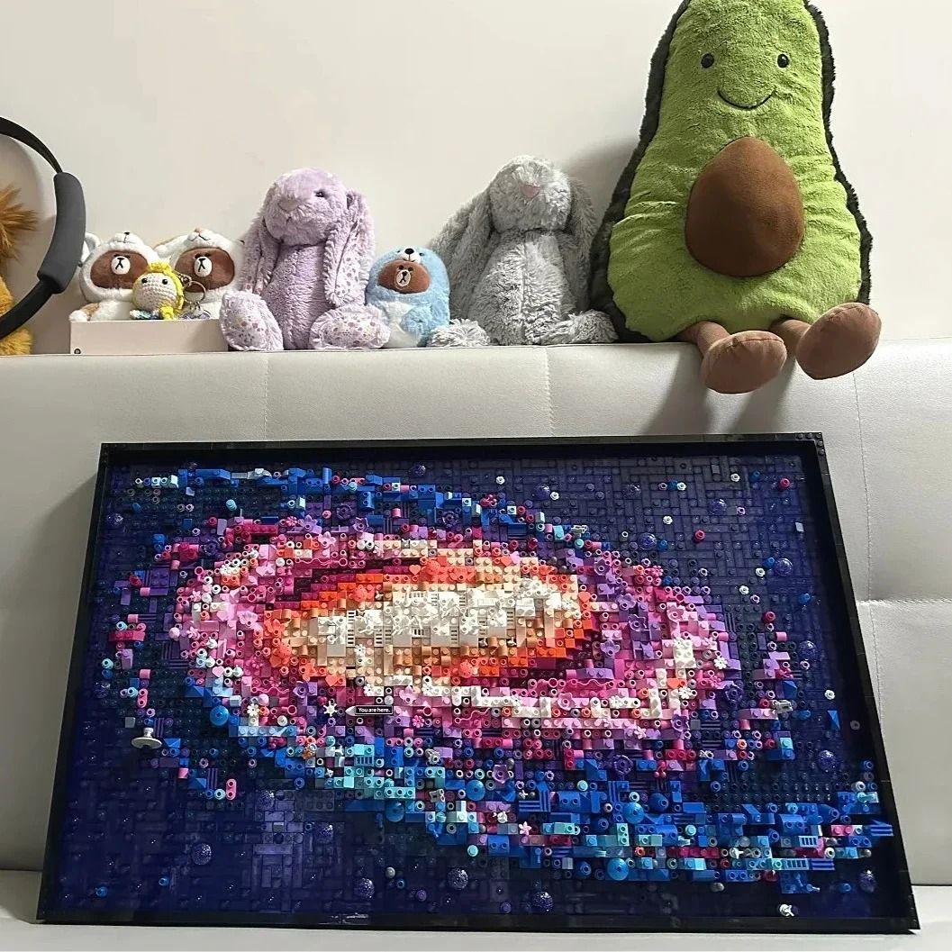 3D Milky Way Galaxy Art Mural | Building Block Set (31212 Compatible)