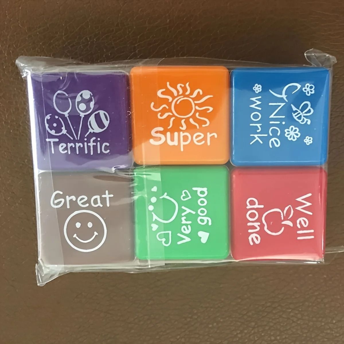 Teacher Praise and Encouragement Stamp Set 6 Piece