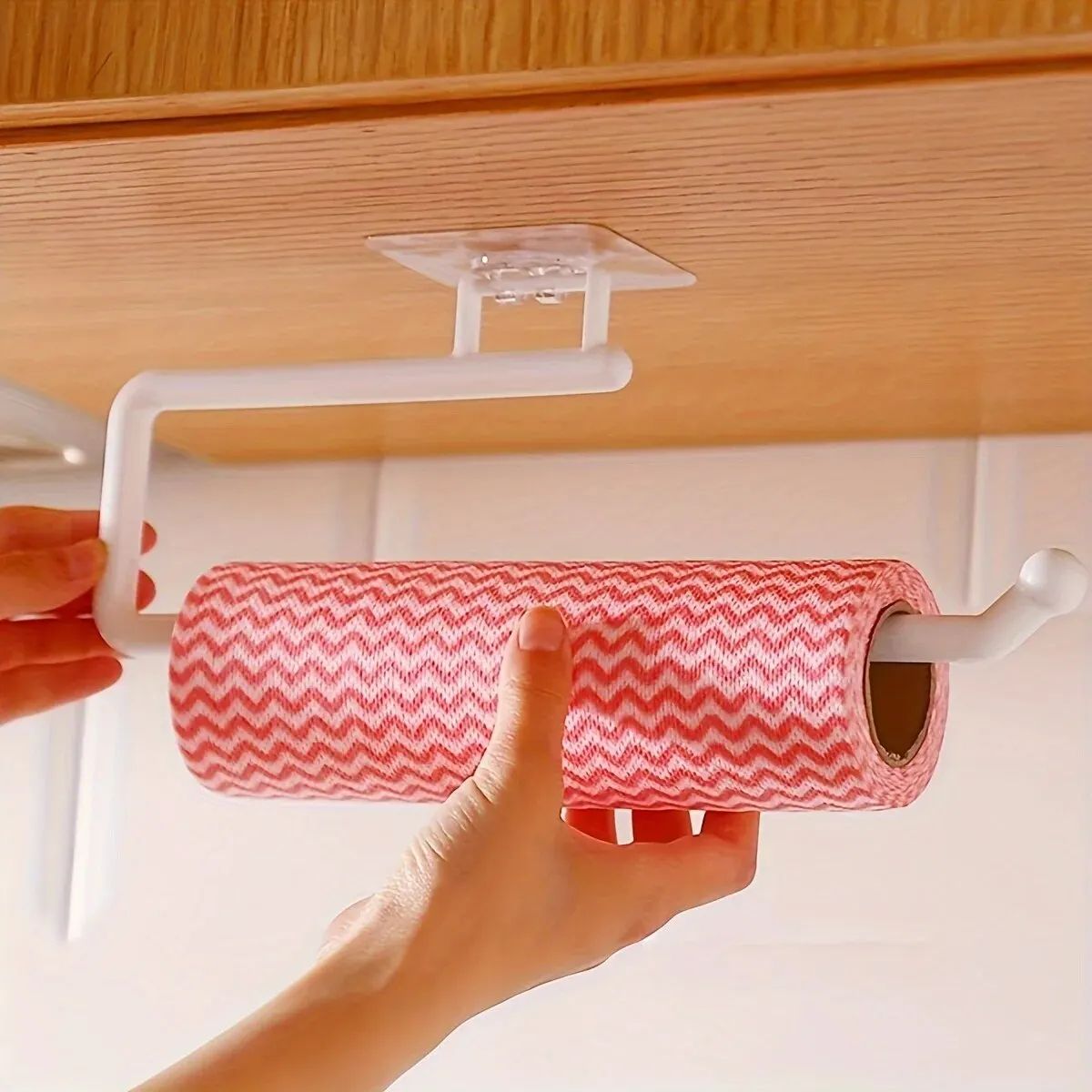 Punch-Free Wall Mounted Paper Towel and Toilet Roll Holder