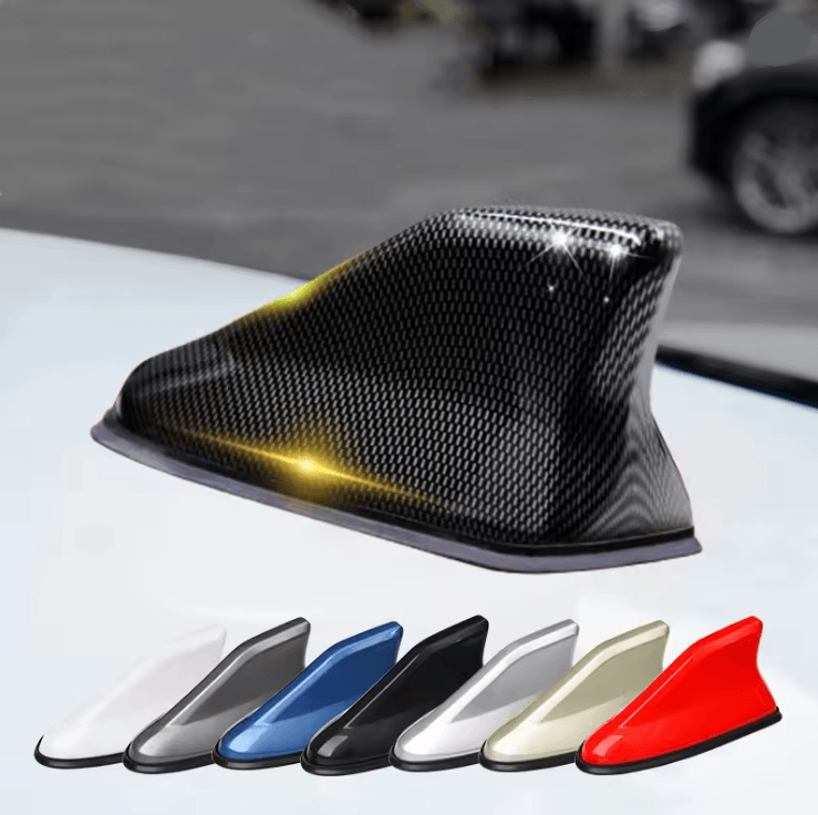 Universal Shark Fin Car Antenna with Carbon Fiber Look and Signal Amplifier