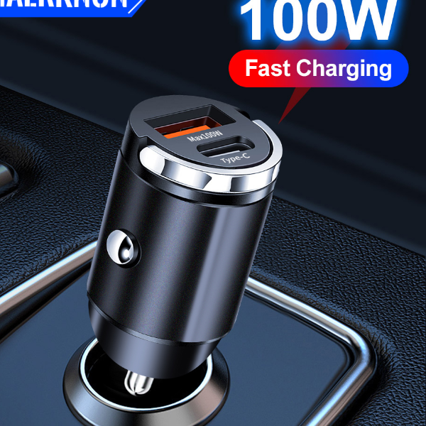 Car Accessories Car Charger Type C PD Dual Ports Phone Adapter, For iPhonePro Xiaomi Huawei Samsung