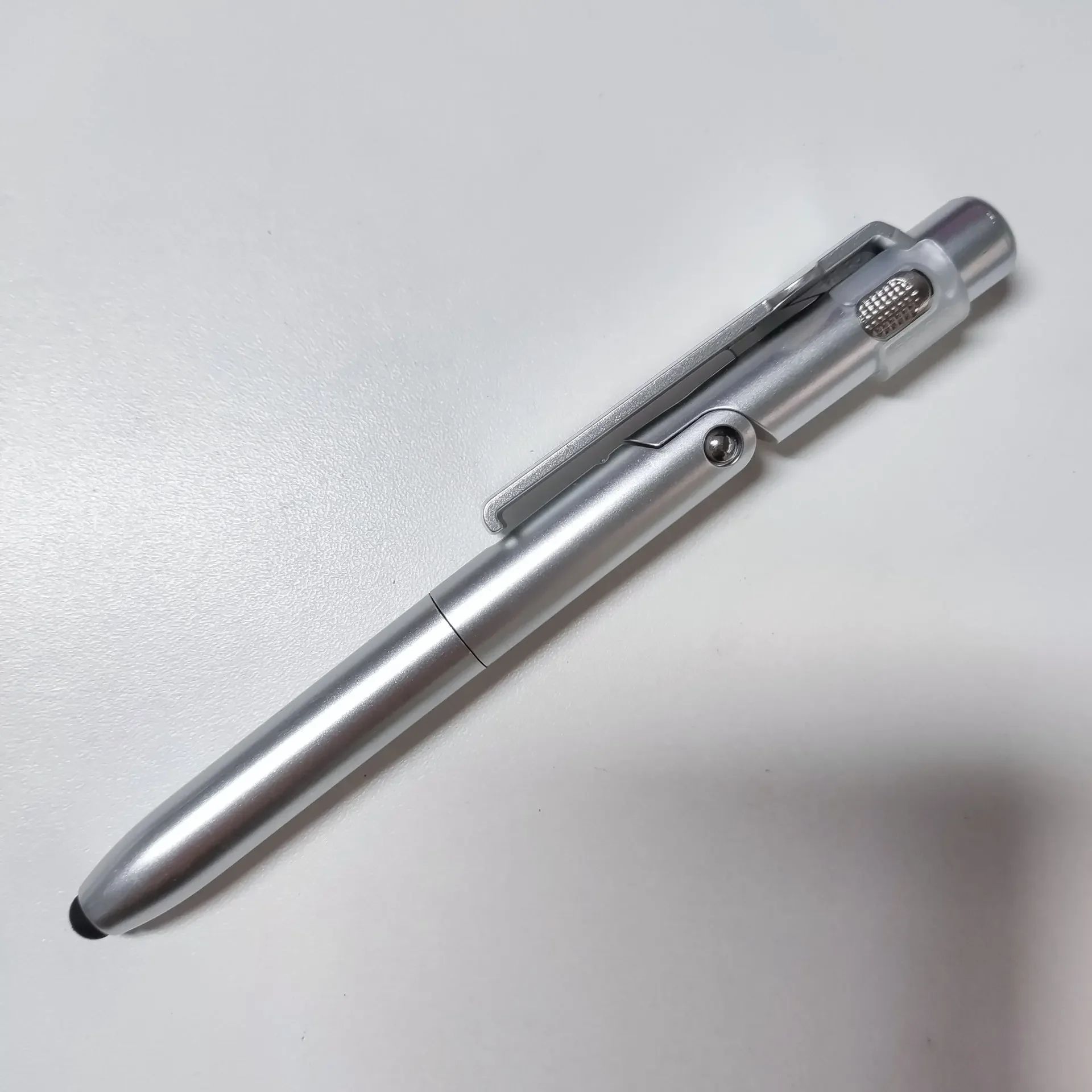 4-in-1 Multifunction Stylus Ballpoint Pen – Foldable Phone Holder, Flashlight & Touchscreen Pen
