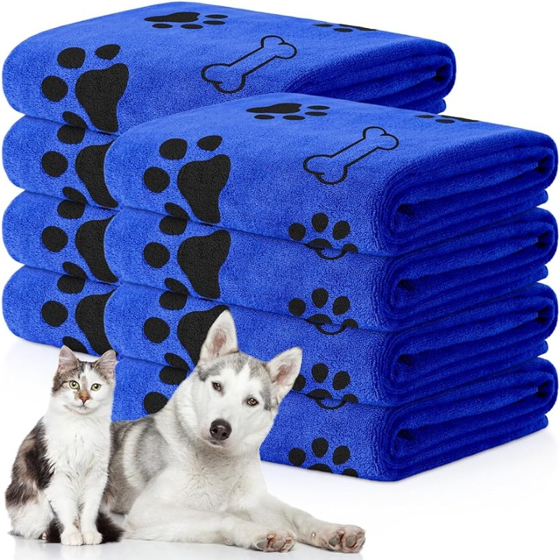 Absorbent Pet Bath Towel, Microfiber Dog Towel, Quick-drying Fiber Wiping Cloth