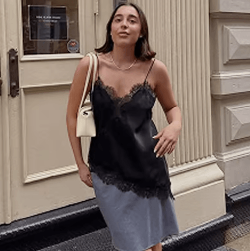 HXAO Y2K Lace Asymmetrical Top Backless Off Shoulder Summer Camisole
