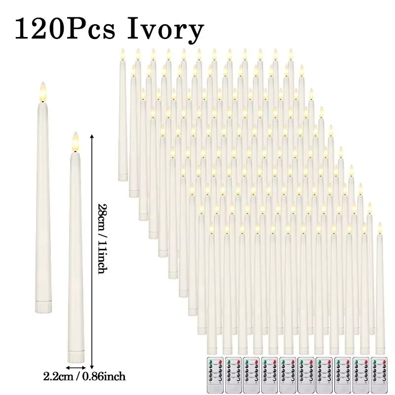 Flameless LED Taper Candles | Battery Operated Flickering Faux Candles