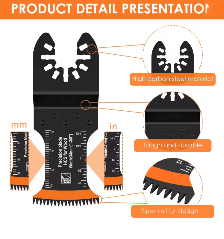Japanese Oscillating Saw Blades High Carbon Steel Bi Metal Multitool Cutter Set