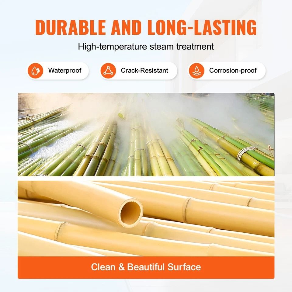 Rolled Bamboo Privacy Fence Panel Natural Bamboo Outdoor Garden Fencing