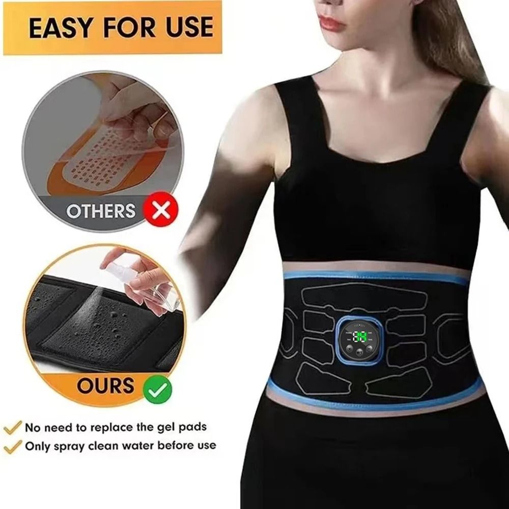 Portable EMS Abdominal Toning Belt Electric Muscle Stimulator Waist Trainer