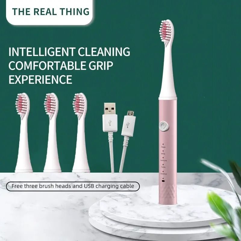 Rechargeable 5-Mode Sonic Dental System | 40,000 SPM Waterproof Ultrasonic Toothbrush