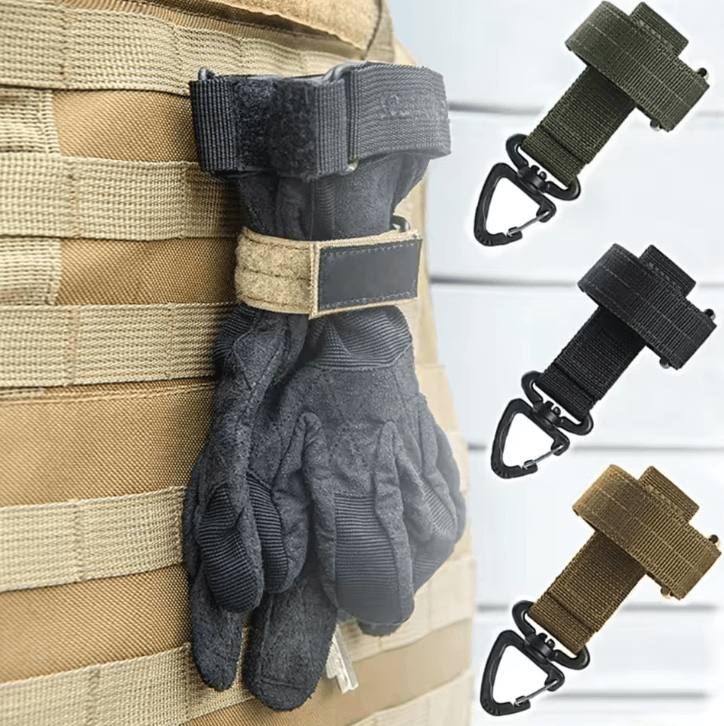 Multi-Purpose Nylon Safety Gloves with Clip – Outdoor Tactical Work & Camping Gear