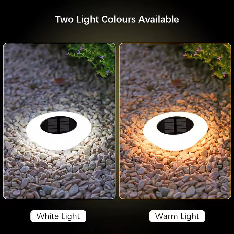Solar Ground Lights with 14 LED Waterproof Outdoor Lawn Lamps