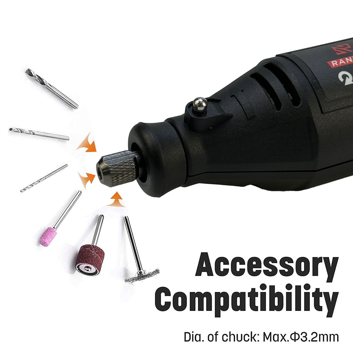Rotary Tool Kit, Flex Shaft, Multifunctional Chuck, Accessories, Power Multipurpose Set for DIY Creations