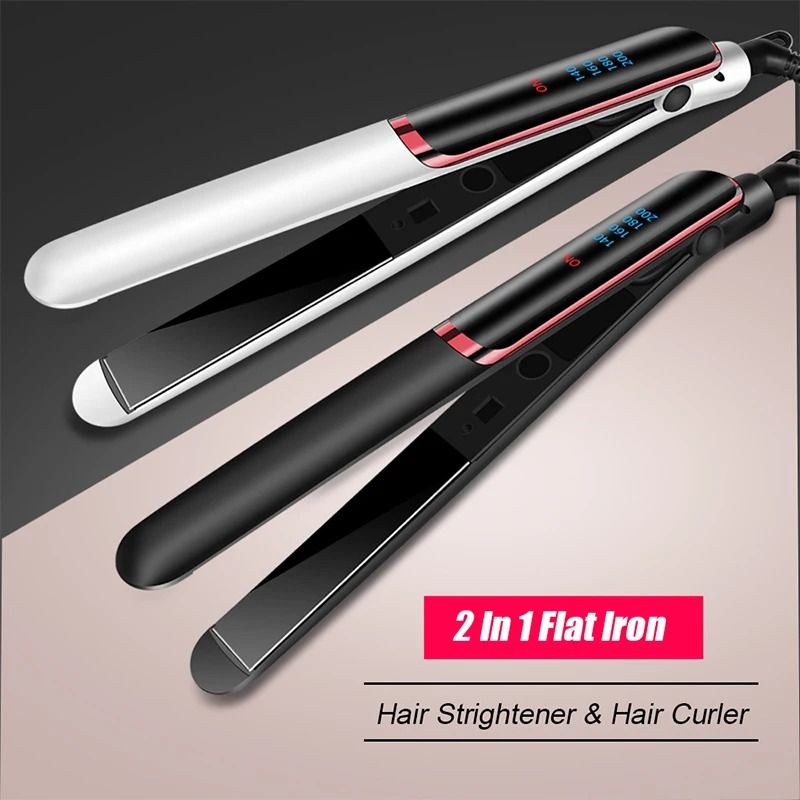 Professional Ceramic Ionic Hair Straightener Fast Heat Flat Iron with LCD Display