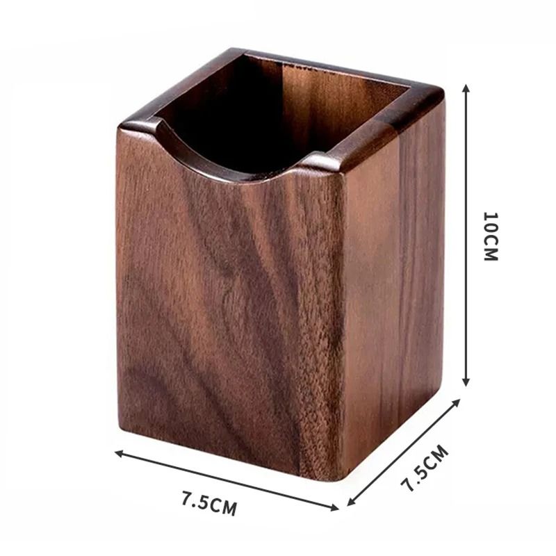 Natural Walnut Wooden Pen Holder Desk Pen Organizer for Office