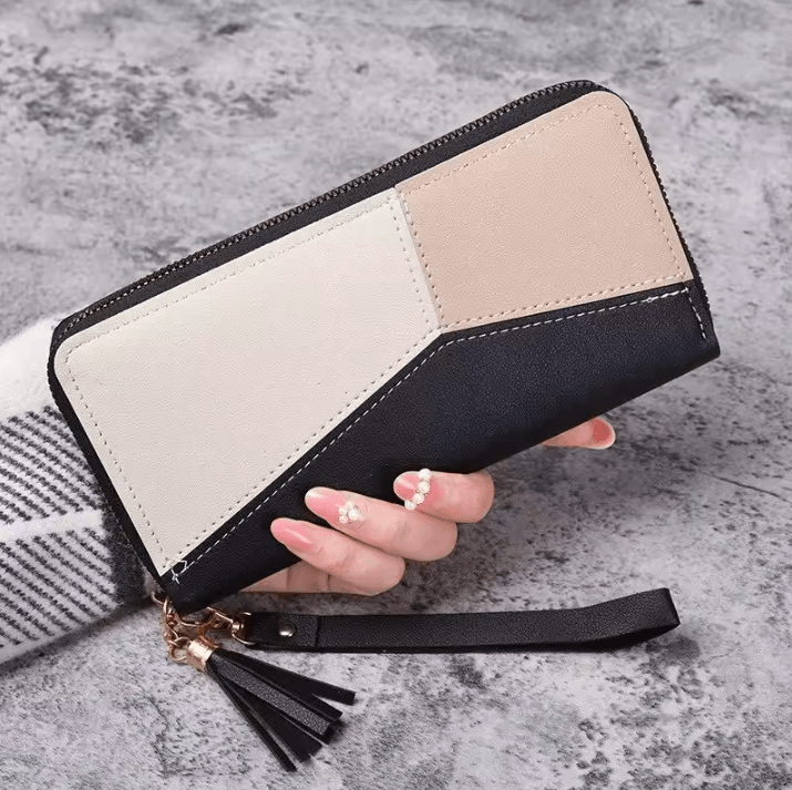 Womens Long Zipper Wallet PU Leather Card Holder Clutch Purse