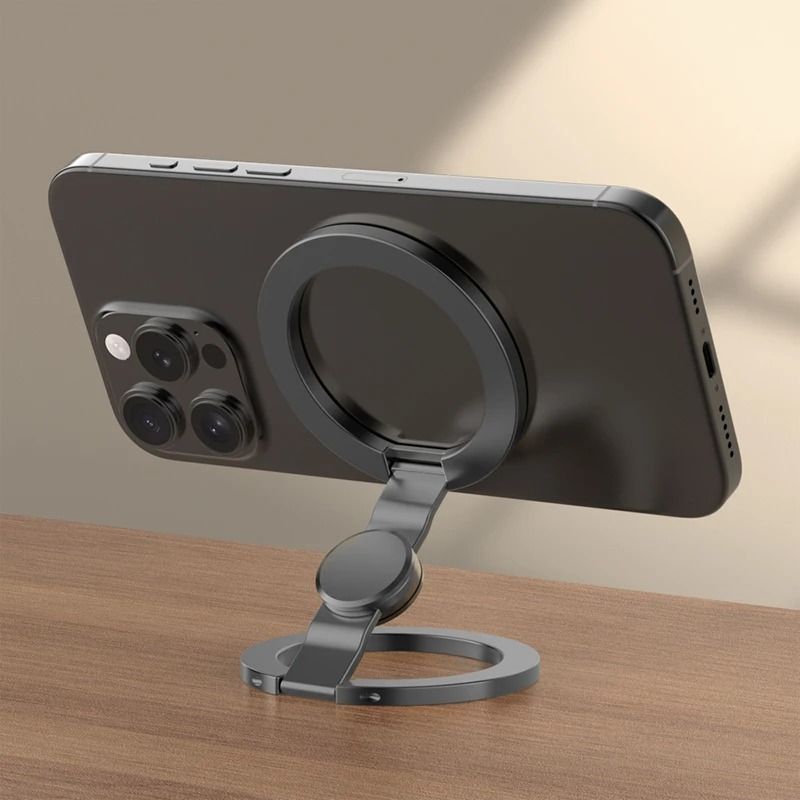 Double Magnetic Phone Ring Stand – Ultra-Strong Foldable Metal Bracket