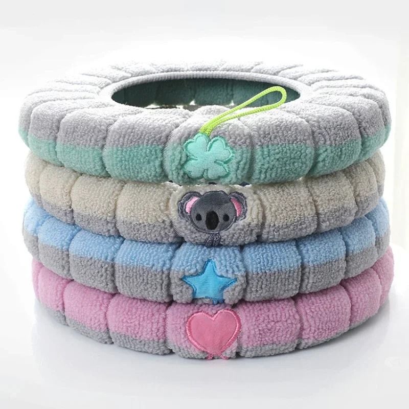 Soft Washable Winter Toilet Seat Cover with Handle | Bathroom Warmer