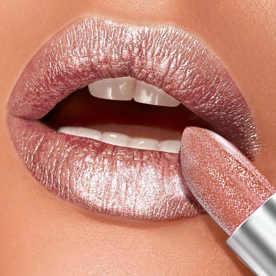 Metallic Glitter Lipstick Waterproof Long Lasting Shimmer Lip Glaze