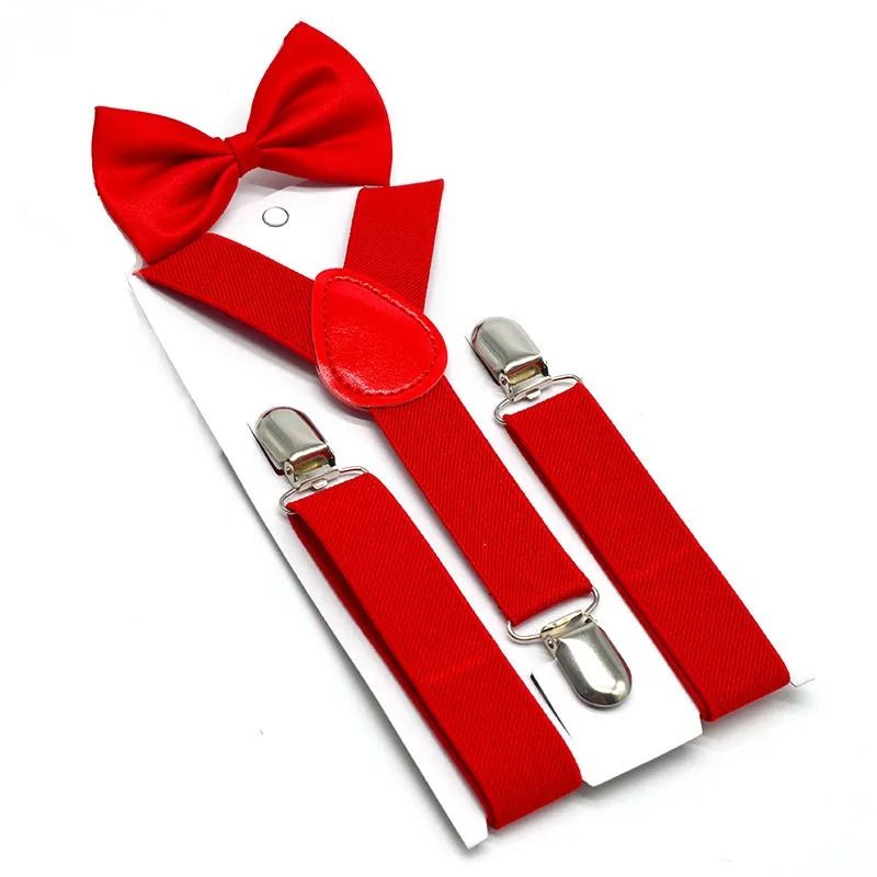 3-Piece Kids Suspenders and Bowtie Set