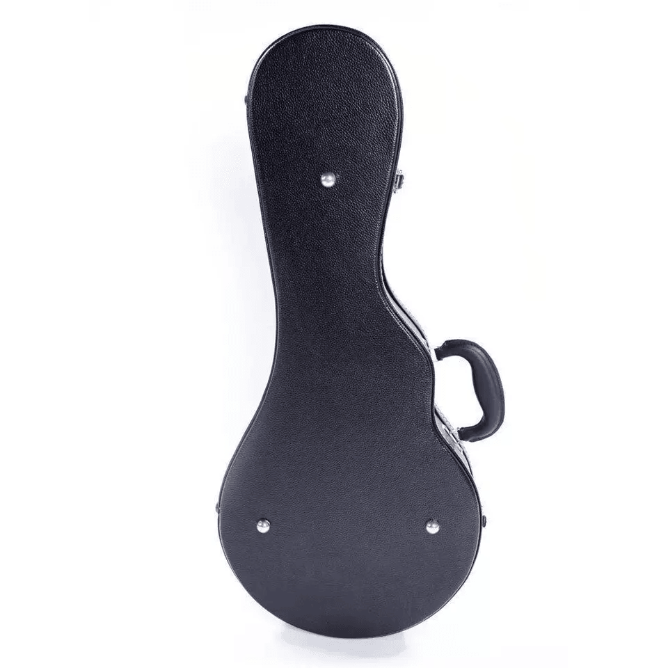 Glarry F-Style Mandolin Case – Microgroove Pattern, High-Class Leather, Black Hardshell Protection