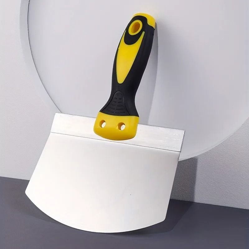 Arc Shape Stainless Steel Putty Scraper with Ergonomic Handle