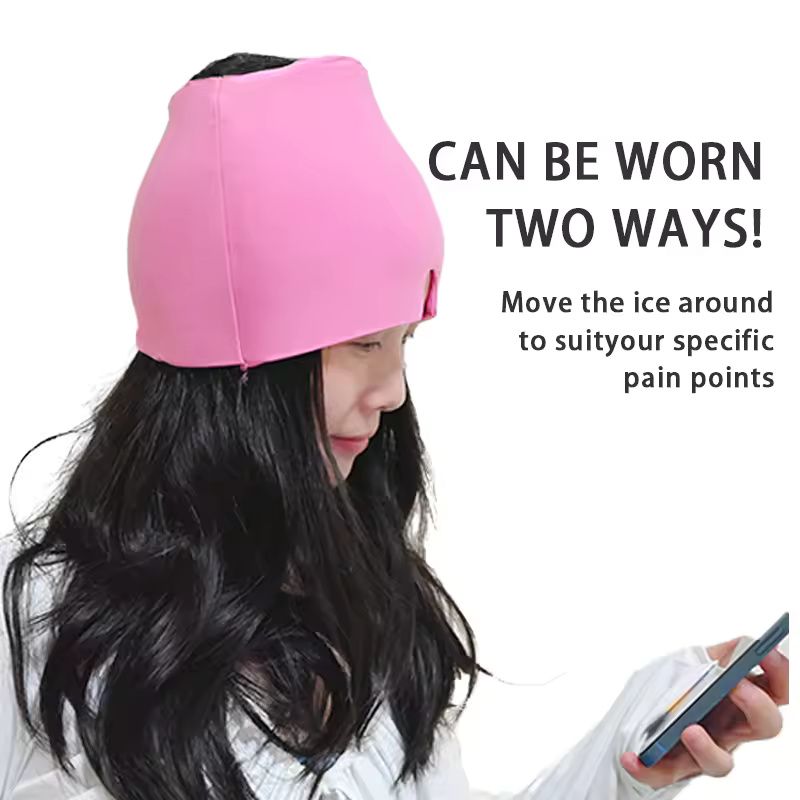 Gel Ice Cap Migraine Headache Relief Cold Compress Wrap