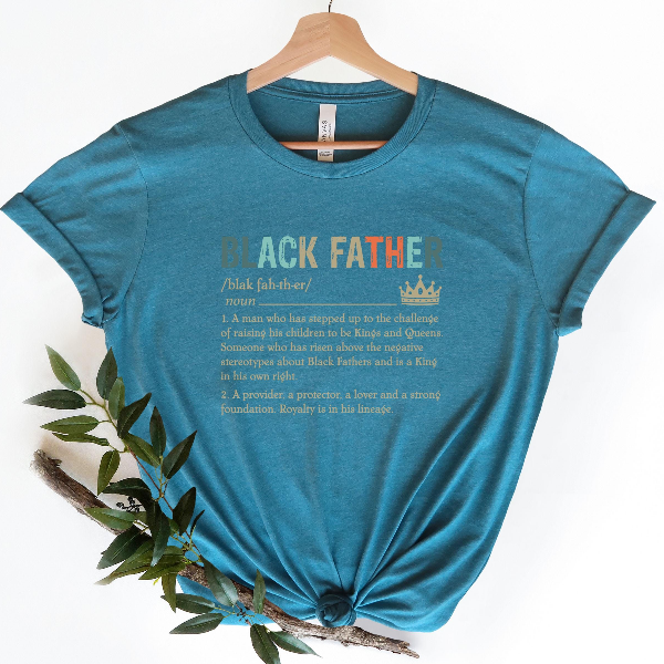 Black Father Definition Shirt Proud King Dad Tee