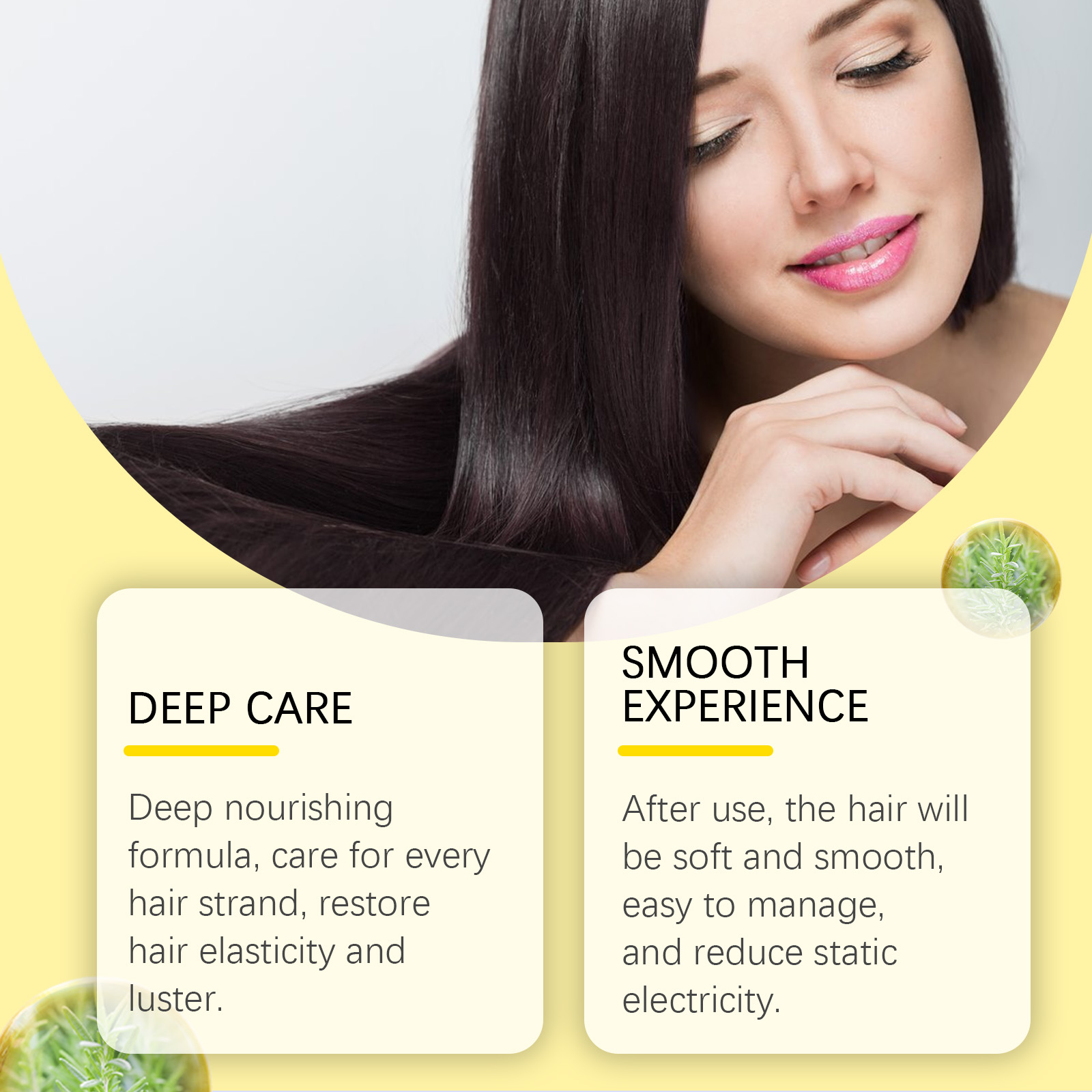 Vitamin E Hair Care Set, Natural Rosemary for Hair Growth, Enhance Fullness, Strengthening Root Softening Hair