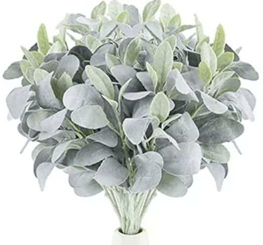10-Pack Lambs Ear Greenery Stems – Soft Touch Artificial Lambs Ear Stems for Floral Decor