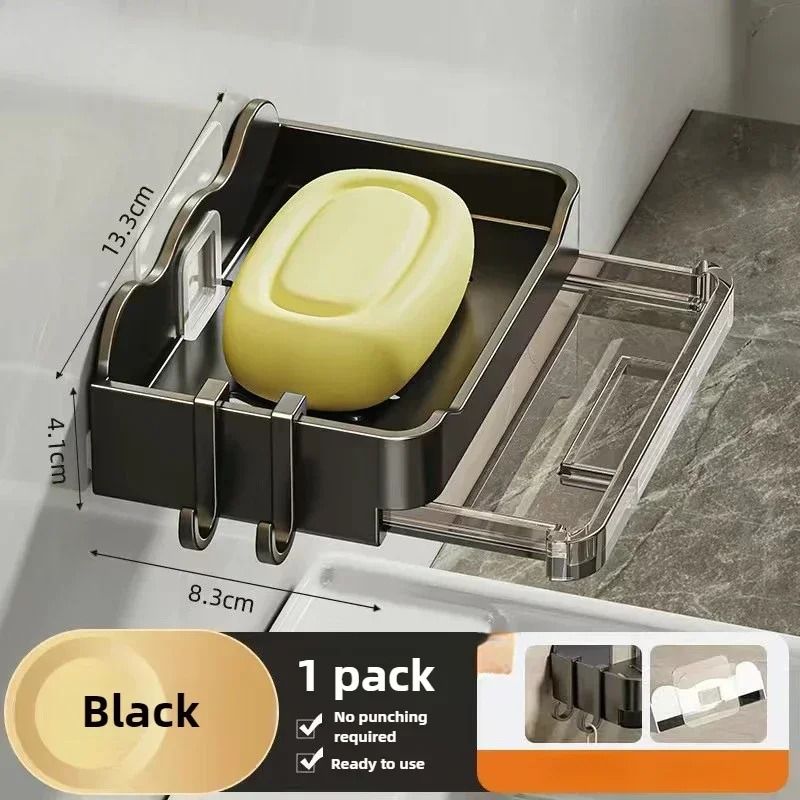 Free-Punching Wall Mounted Double Layer Soap Holder