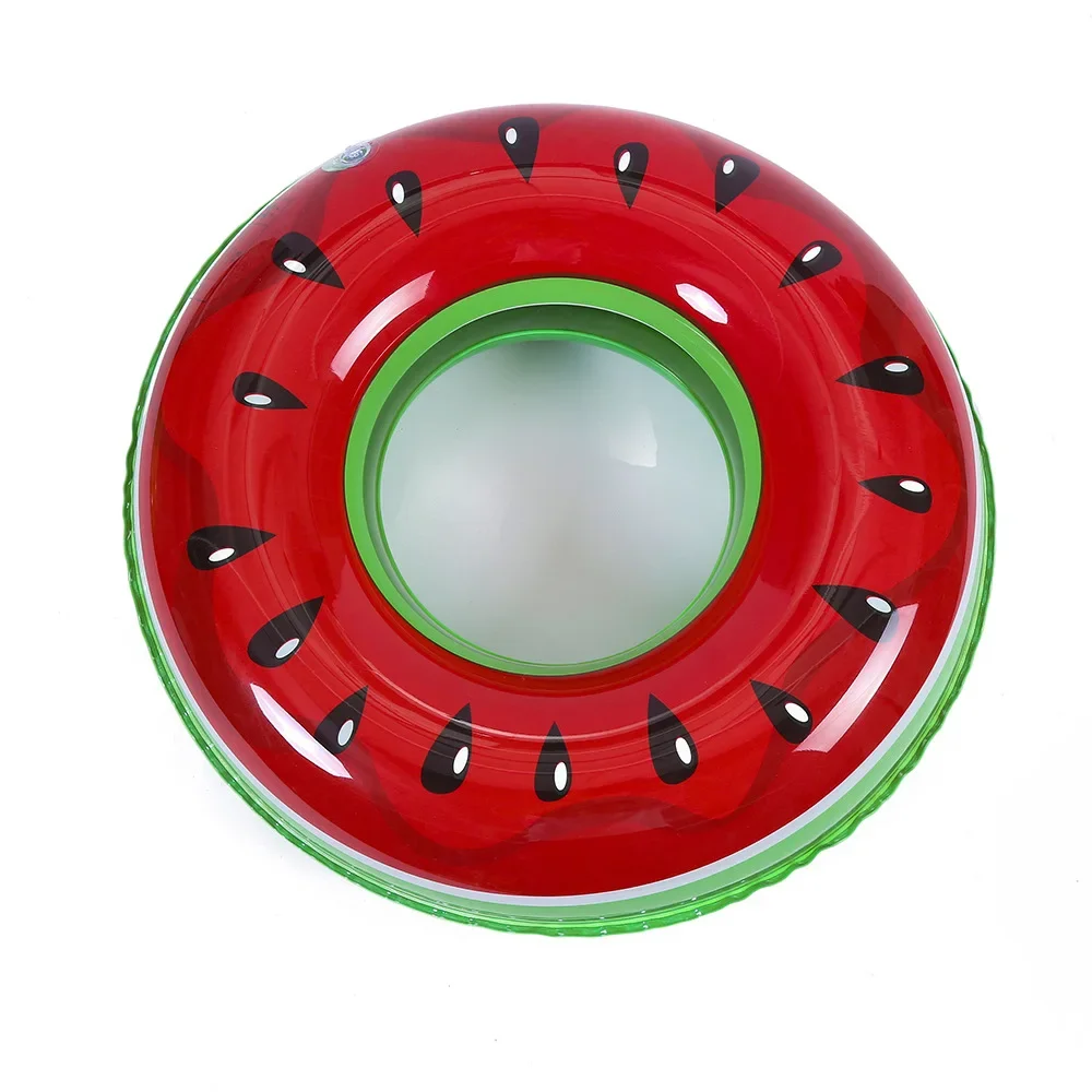 Inflatable Swimming Ring, Fruit Design Inner Ring with Anti-Leakage Valve, Thick PVC Material