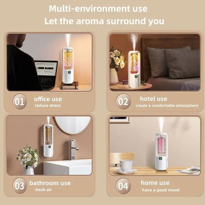 Wall Mounted Aroma Diffuser with 50ml Capacity and Timer Setting
