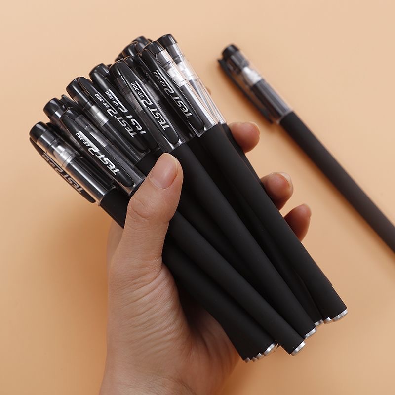 Frosted Bullet Tip Ink Gel Pen for Students, Colored Aesthetic Stationery Supplies, Ballpoint Office Writing Pencil
