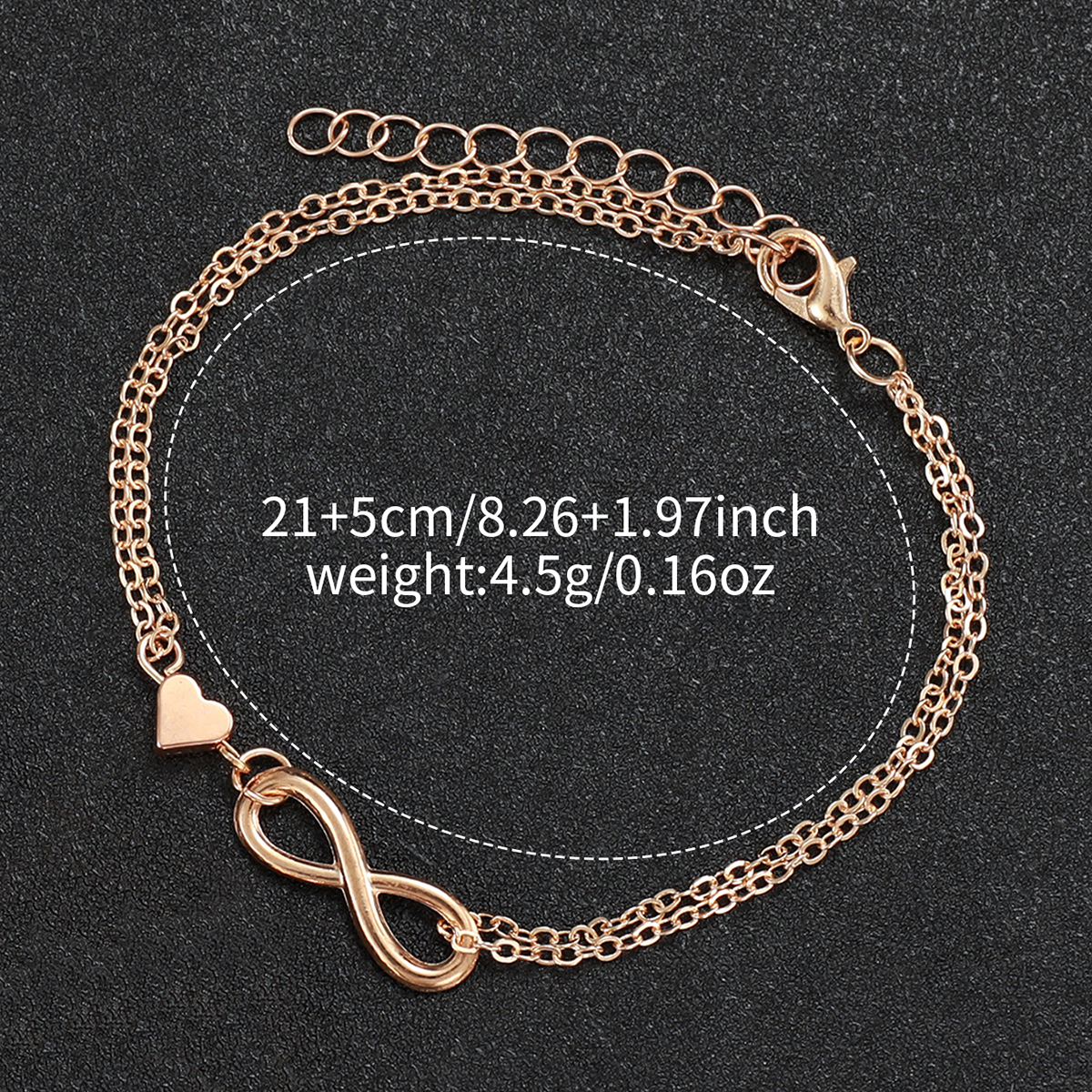 Womens Fashion Quartz Watch with Arabic Dial, Leather Band, and Gold Heart Bracelet Set