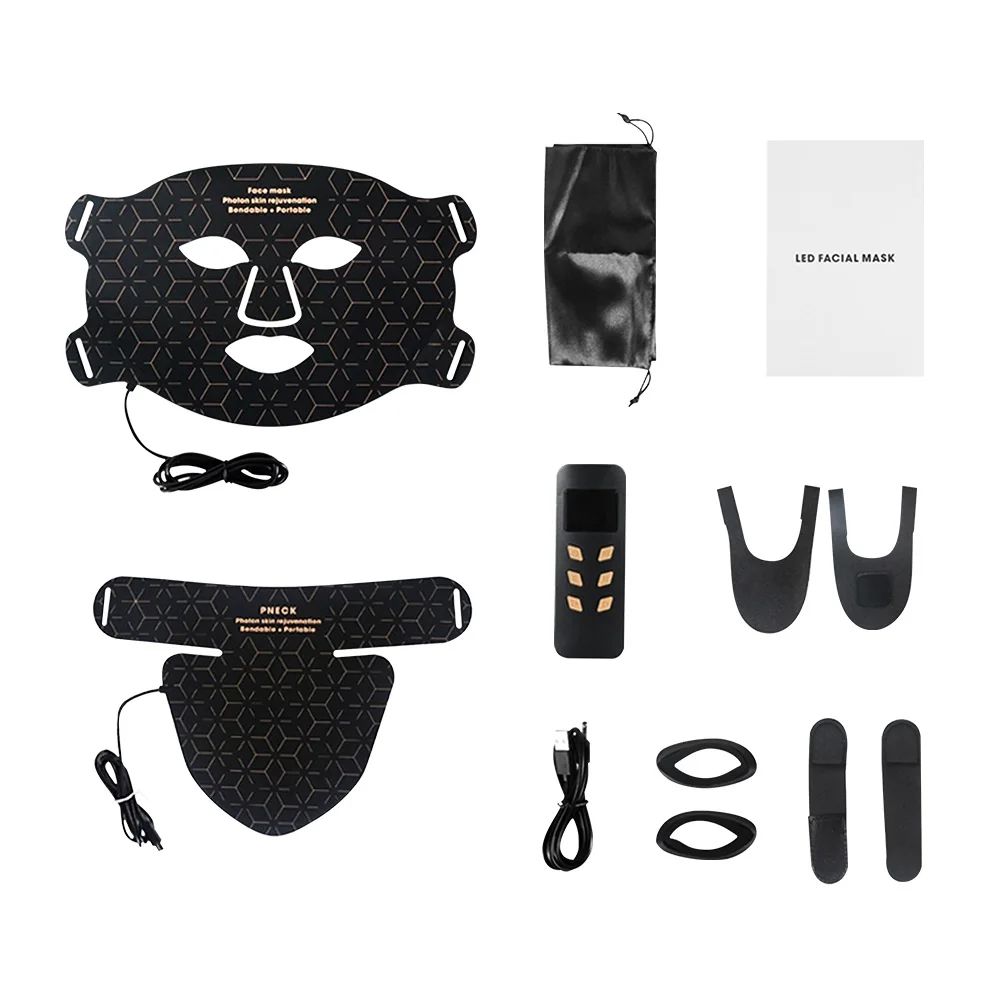 Advanced LED Phototherapy Facial & Neck Rejuvenation Mask – 240-LED Infrared Skin Renewal Technology