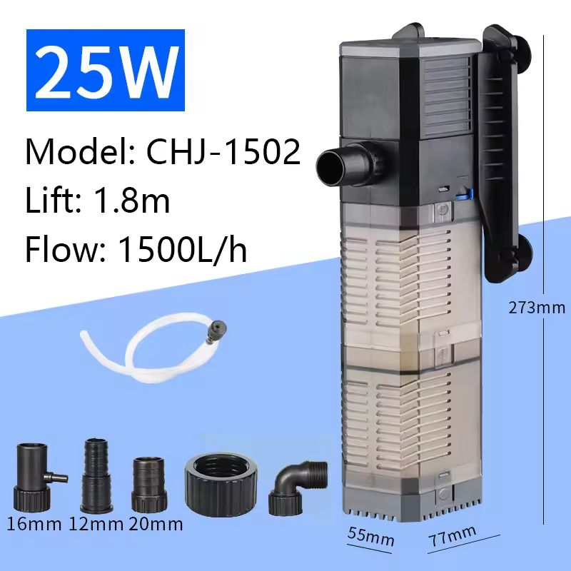 4 in 1 aquarium filter internal aquarium filter pump aquarium submersible pump with replacement filter cotton