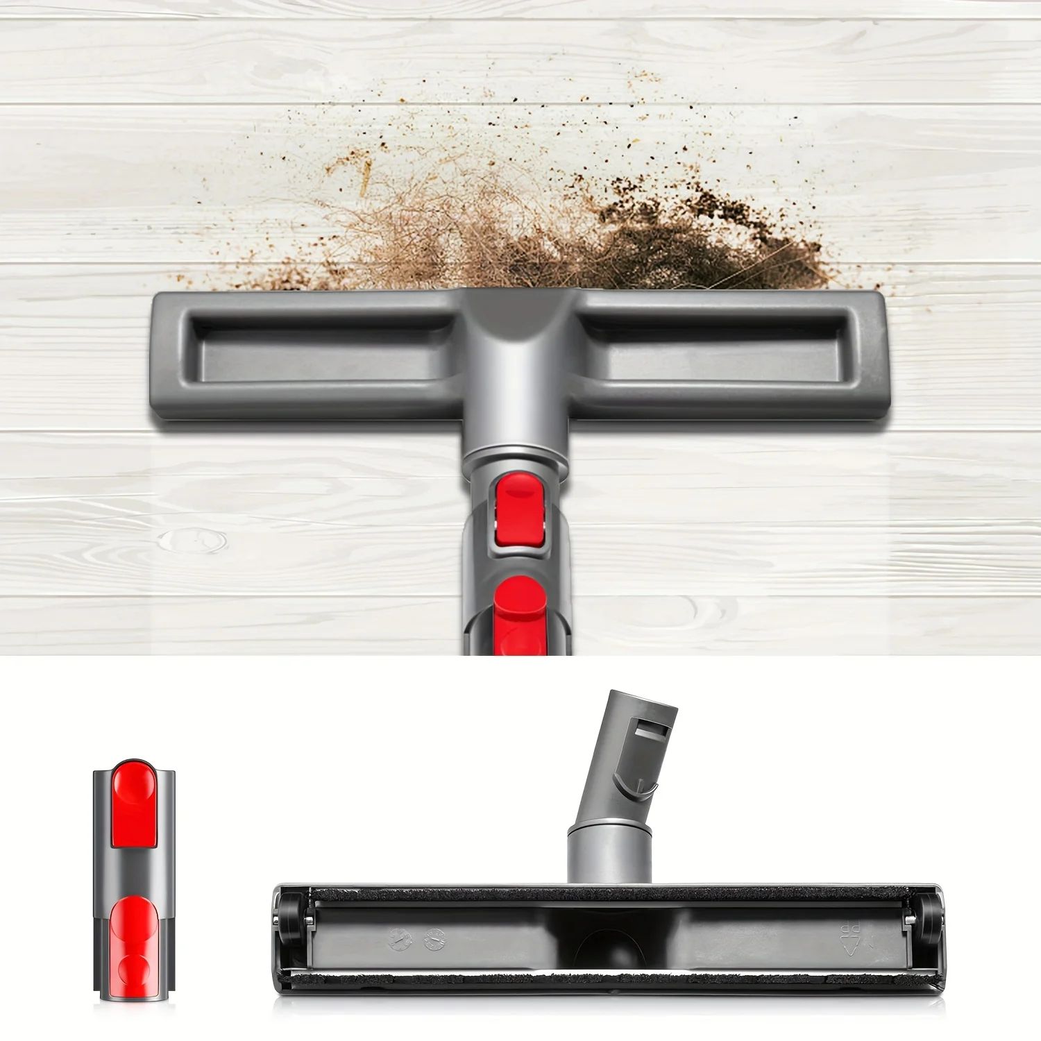 Premium Horsehair Hard Floor Brush for Dyson V6–V15 - Soft Bristle Vacuum Attachment for Scratch-Free Cleaning