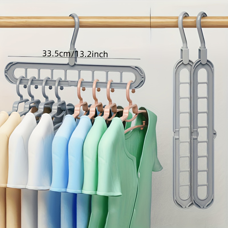 Space Saving Plastic Foldable Hangers Heavy Duty Clothes Organizer for Closet & Wardrobe
