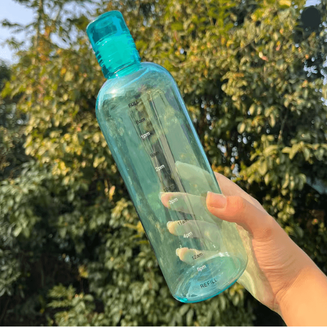 HydraTrack Leakproof Water Bottle with Time Scale 700ml